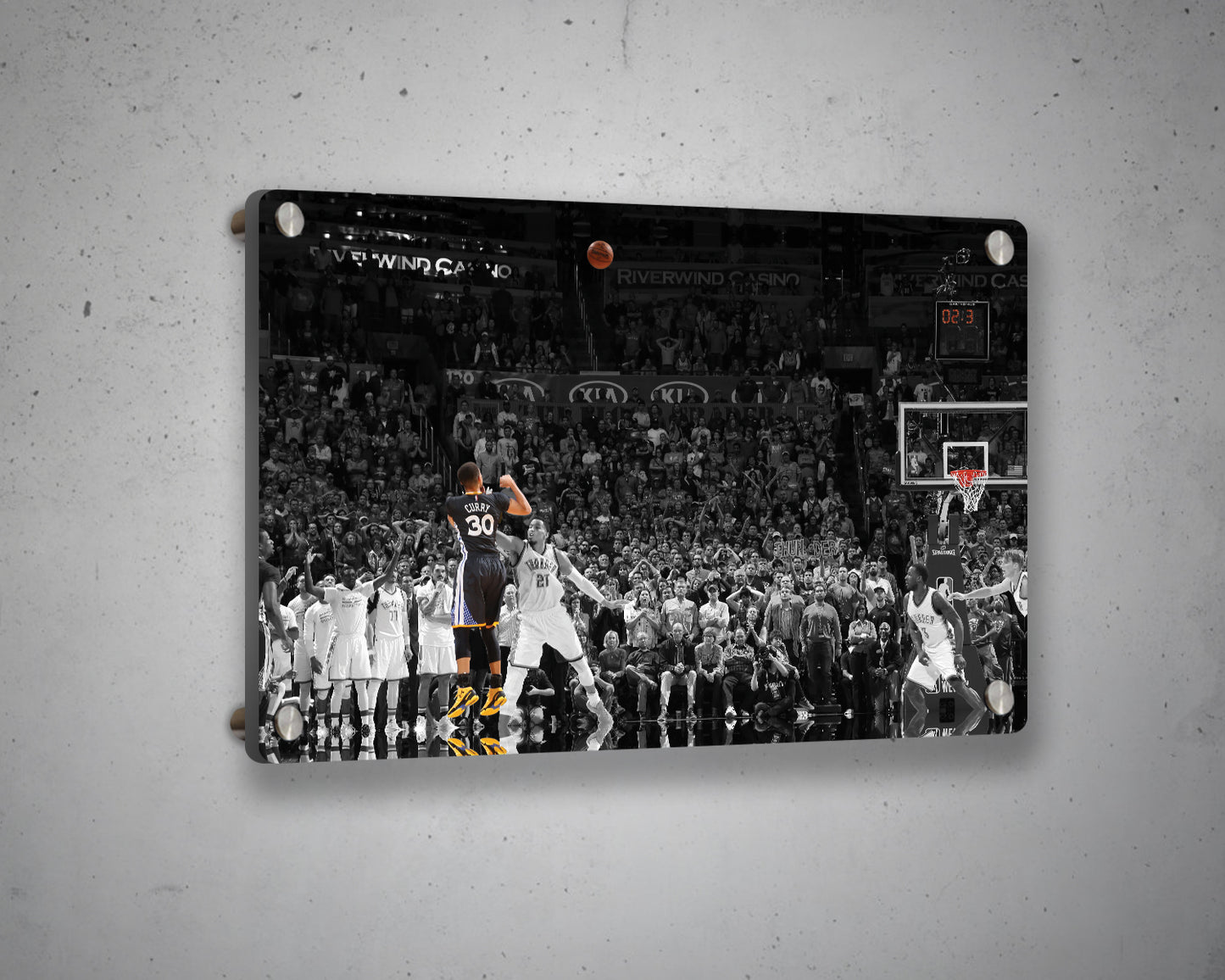 Stephen Curry Black & White Canvas Art 