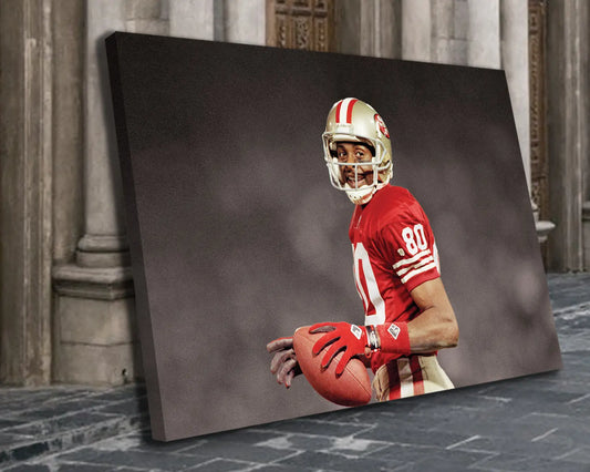Steve Young Black & White Canvas Art