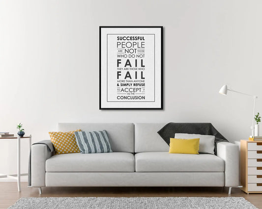 Successful people are not those who do not fail Canvas Wall Art
