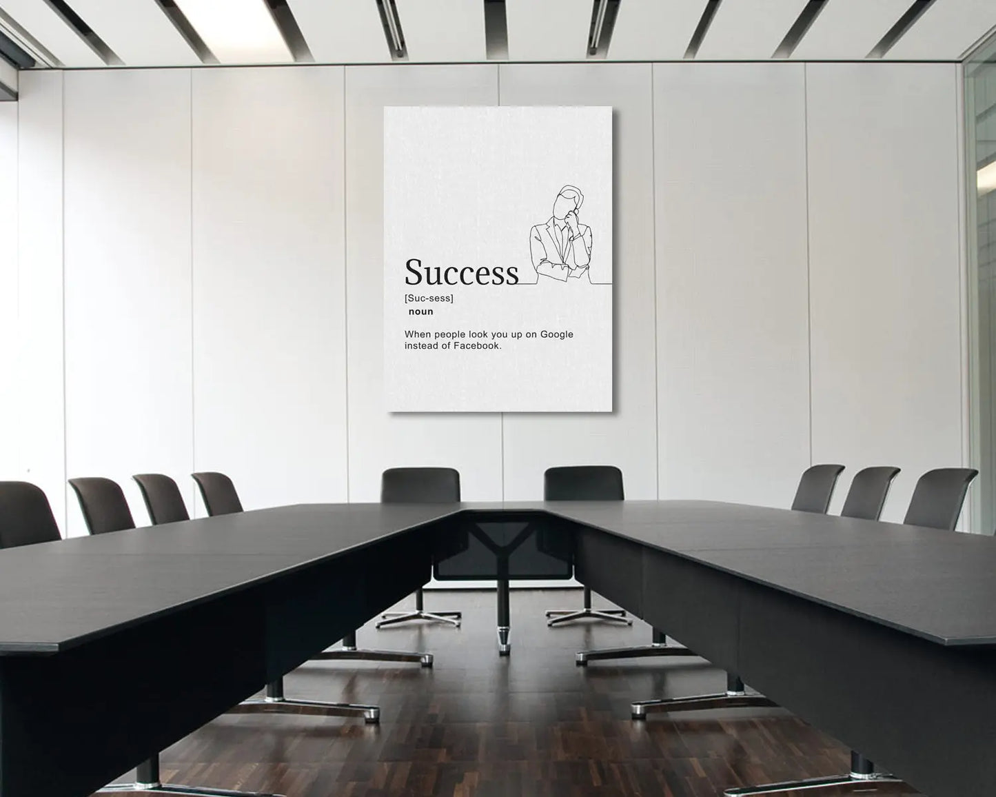 Sucess Suc-sess Canvas Wall Art