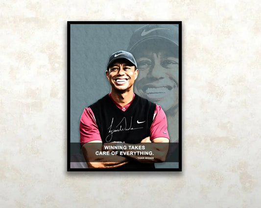 Tiger Wood Winning takes care of everything Canvas Wall Art