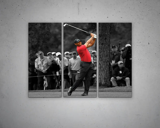 Tiger Woods Black & White Canvas Art