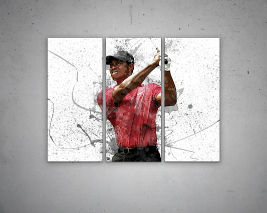 Tiger woods Splash Effect Canvas Art