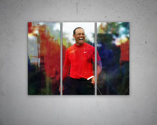 Tiger Woods Multicolour Wall Art