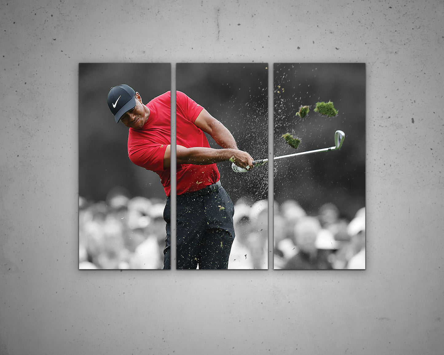Tiger Woods Black & White Canvas Art
