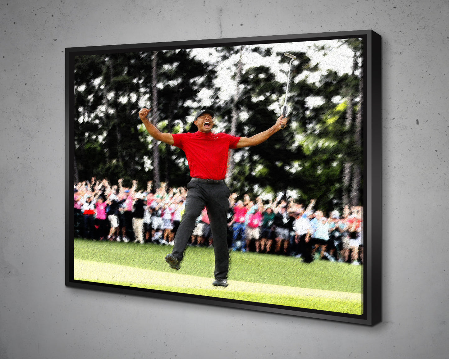 Tiger Woods Multicolour Wall Art