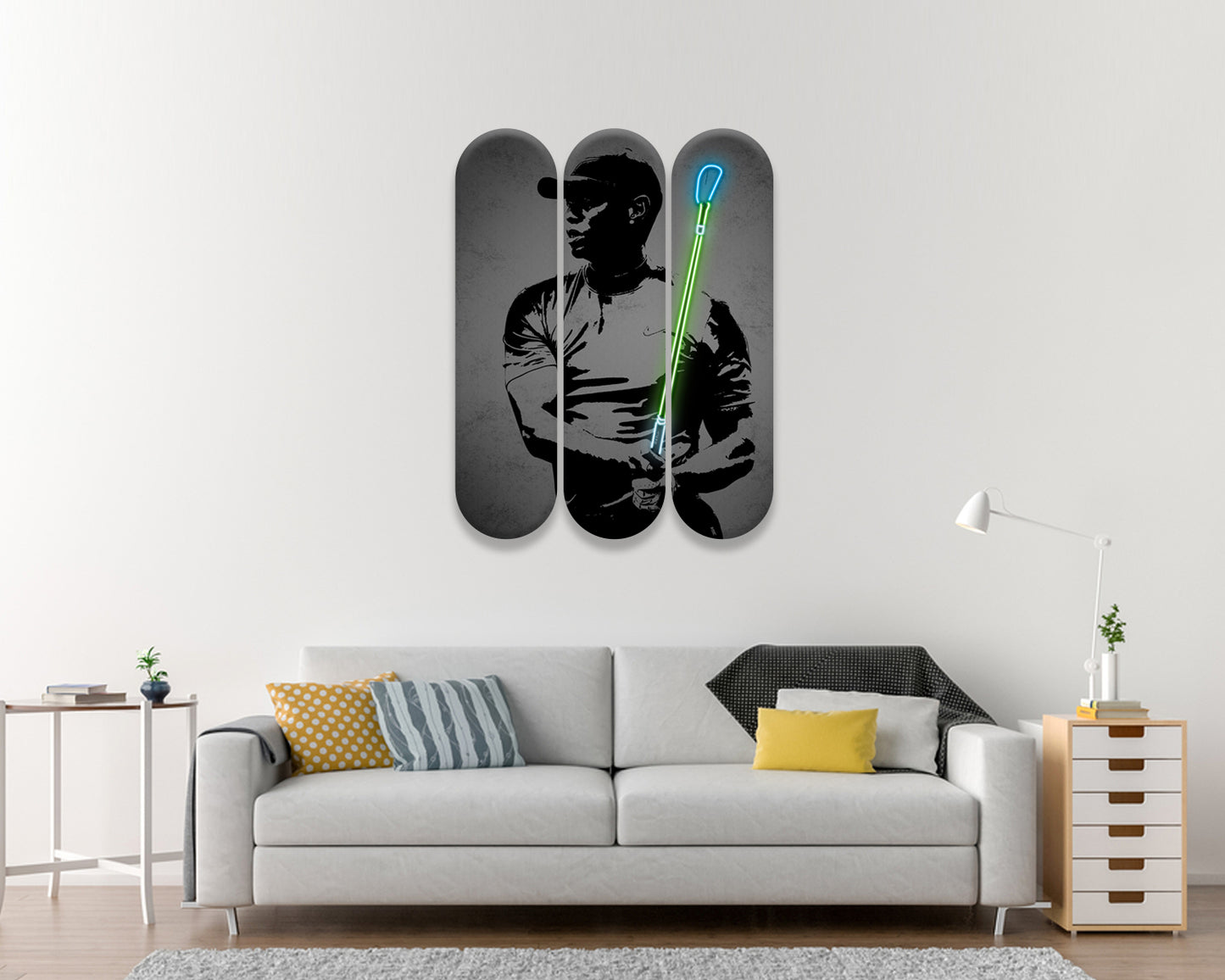 Tiger Woods Acrylic Skateboard Wall Art