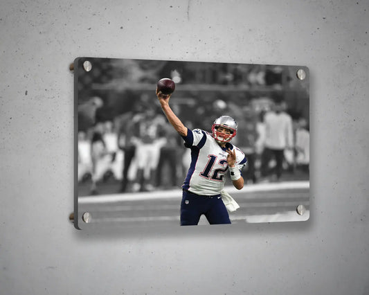Tom Brady Black & White Canvas Art