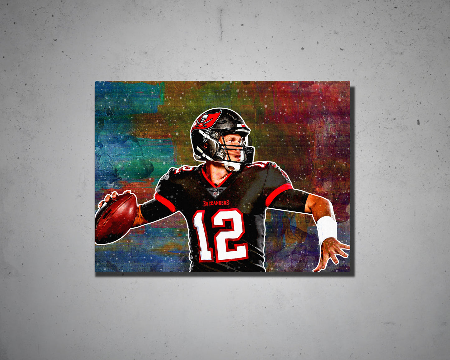 Tom Brady Multicolour Wall Art