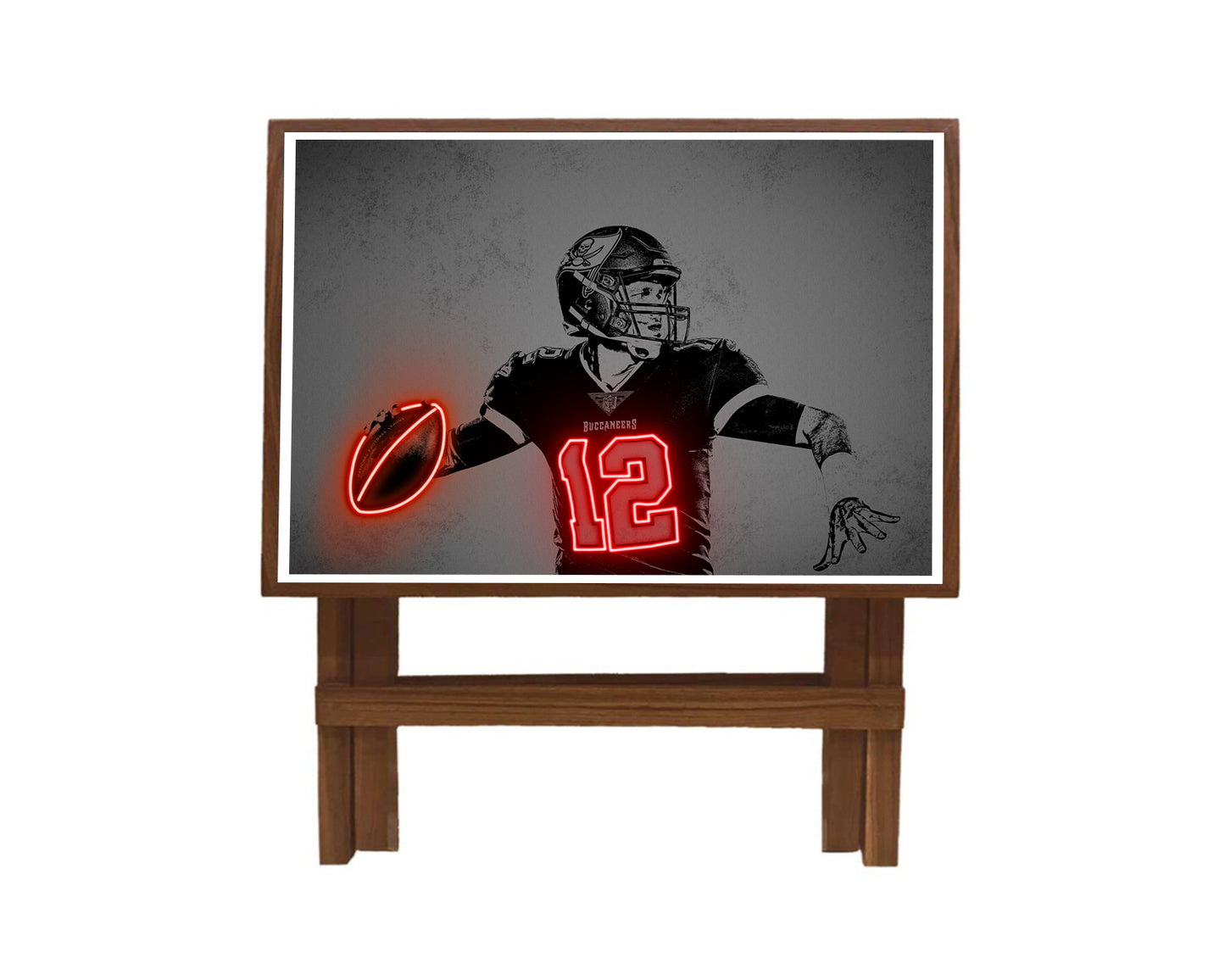Tom Brady Neon Effect Coffee and Laptop Table