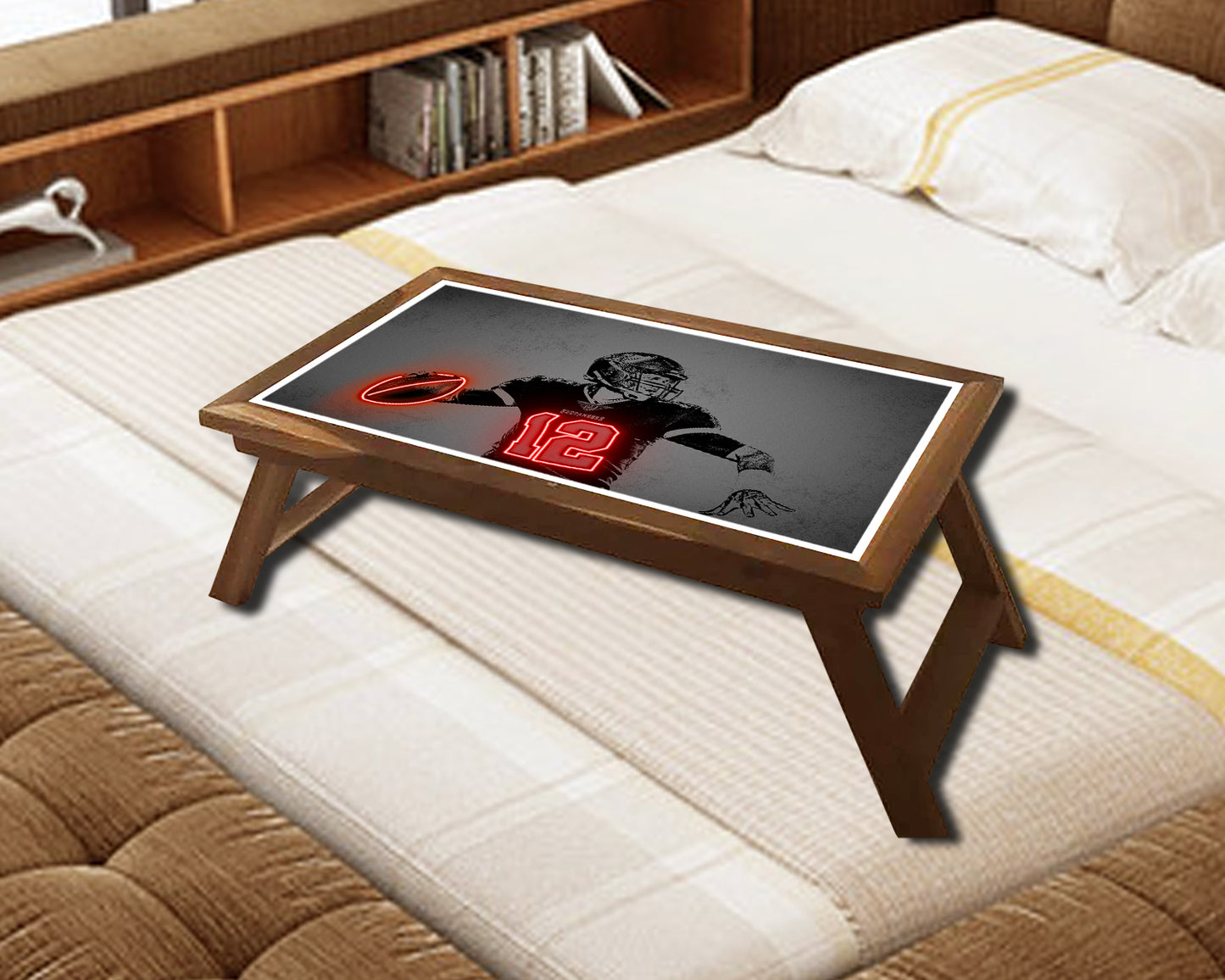 Tom Brady Neon Effect Coffee and Laptop Table