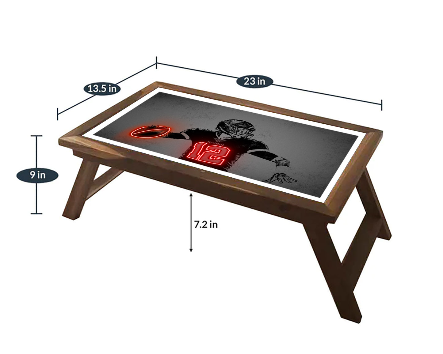 Tom Brady Neon Effect Coffee and Laptop Table