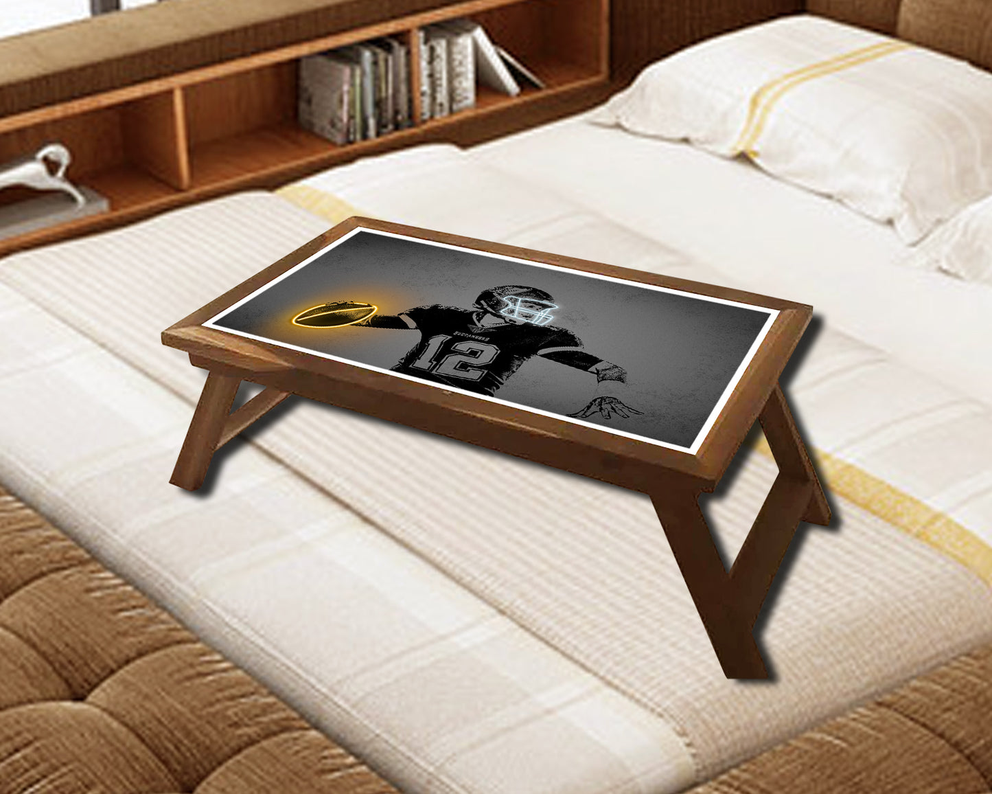 Tom Brady Neon Effect Coffee and Laptop Table