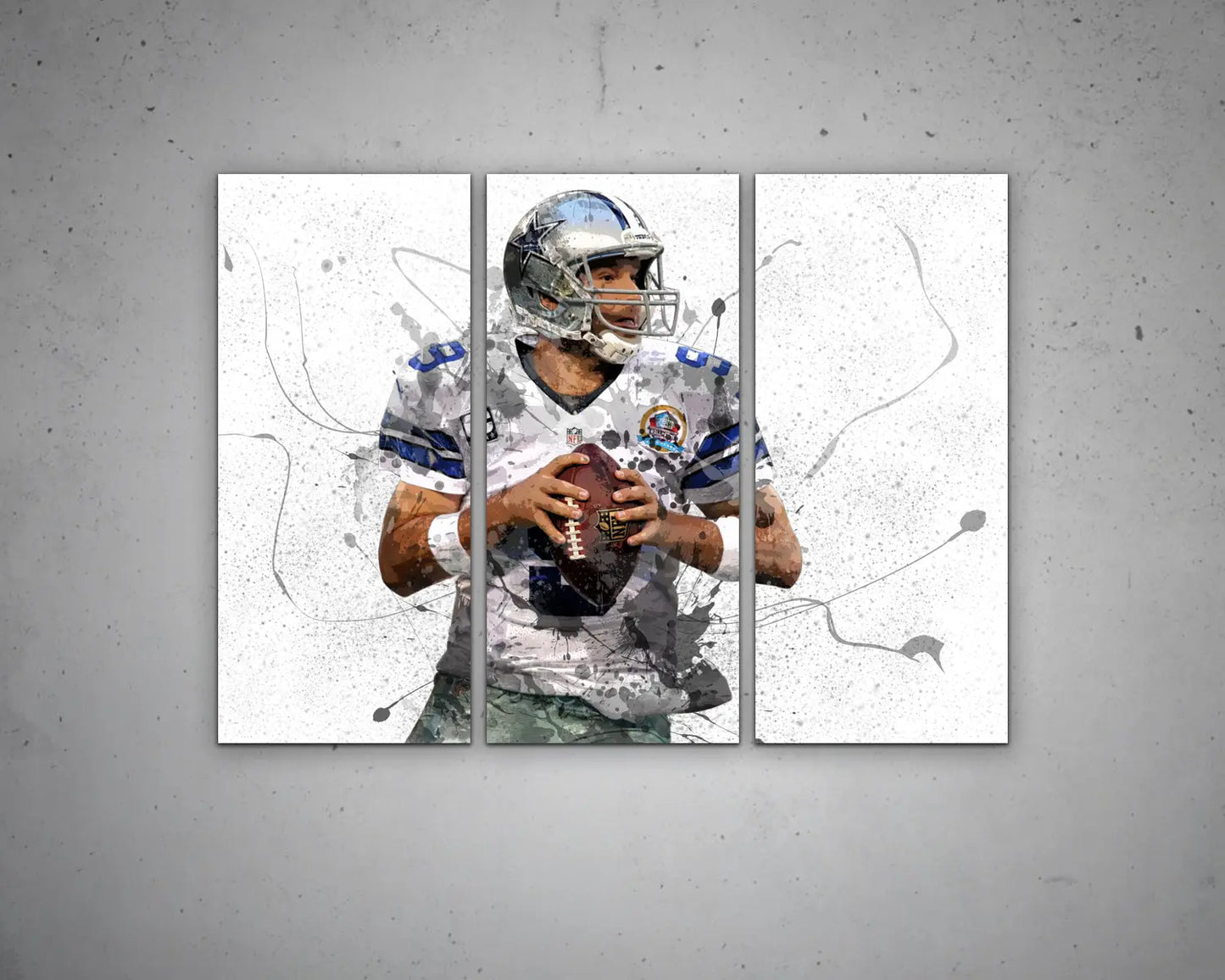 Tony Romo Splash Effect Canvas Art