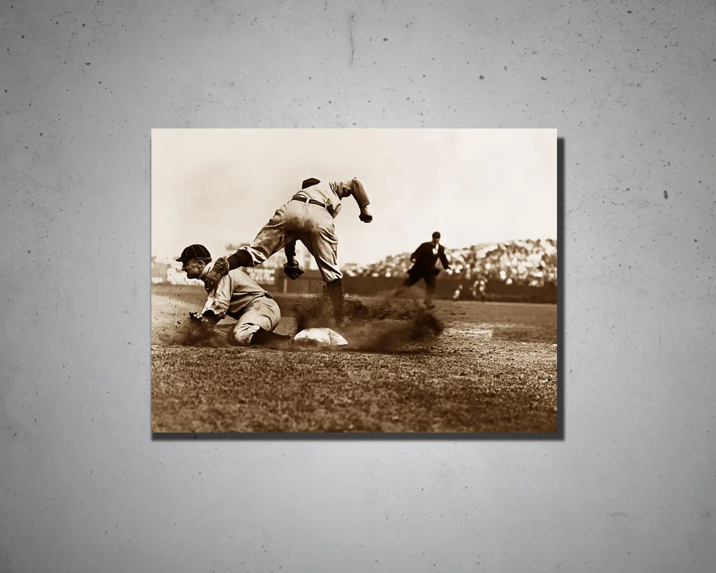 Ty Cobb Black & White Canvas Art