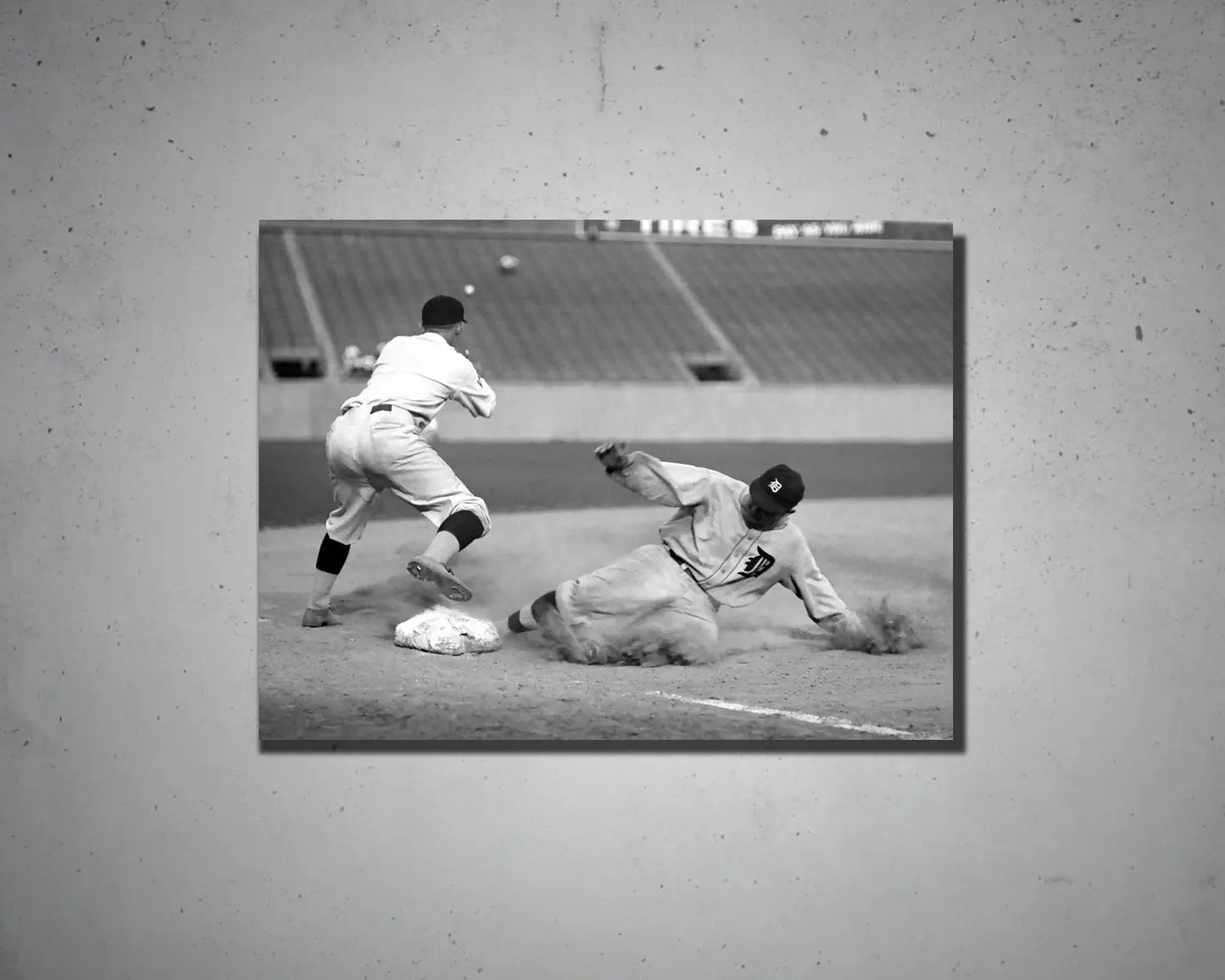 Ty Cobb Black & White Canvas Art