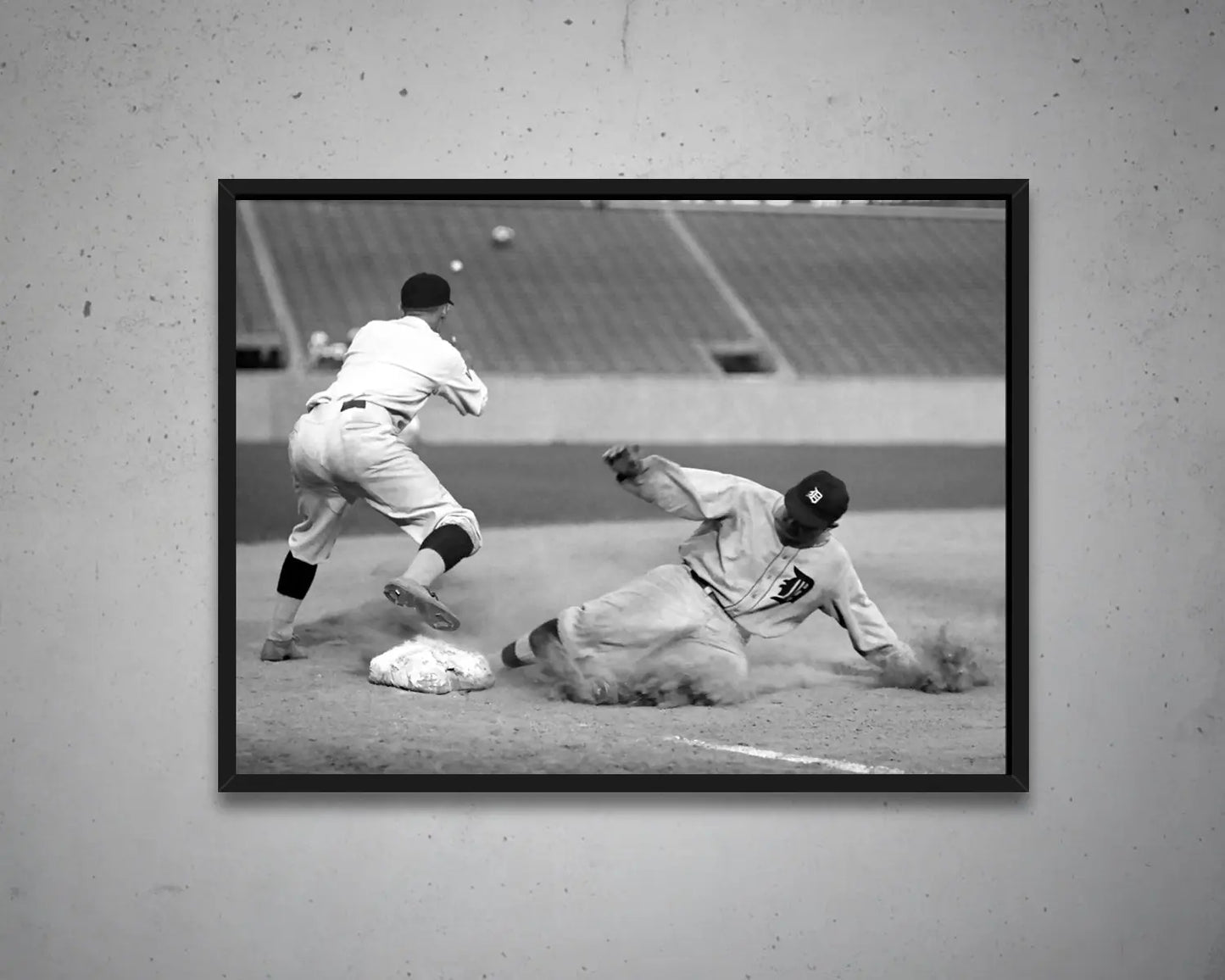 Ty Cobb Black & White Canvas Art