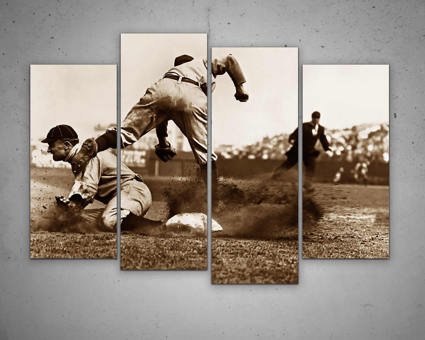 Ty Cobb Black & White Canvas Art