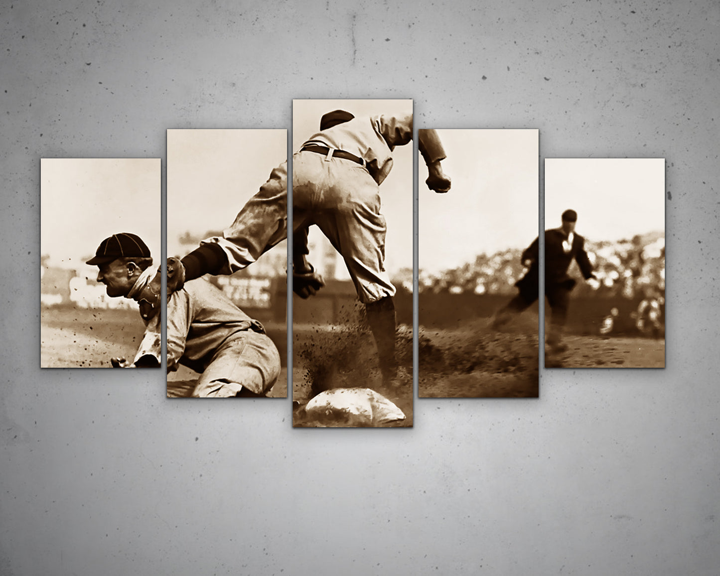 Ty Cobb Black & White Canvas Art