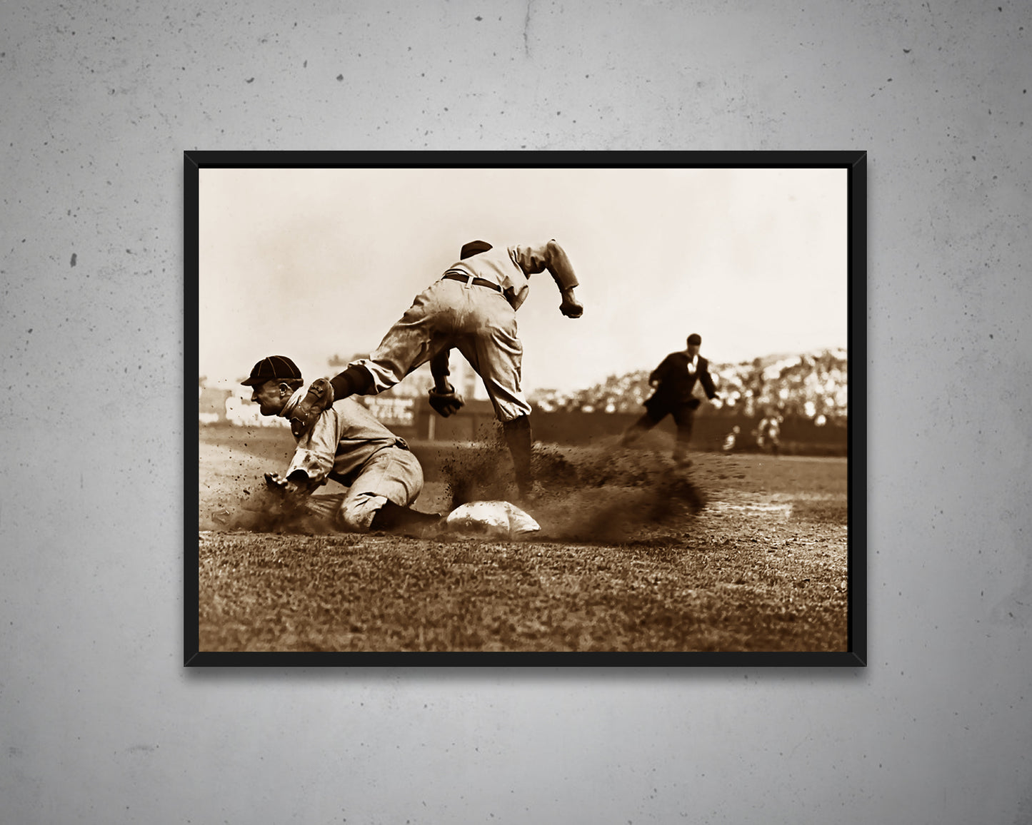 Ty Cobb Black & White Canvas Art