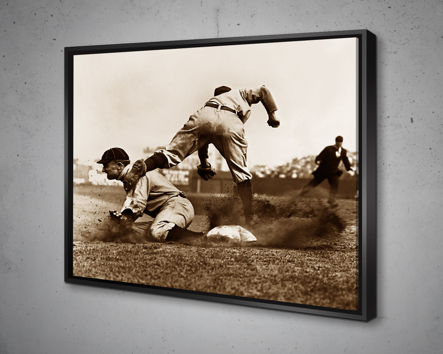 Ty Cobb Black & White Canvas Art