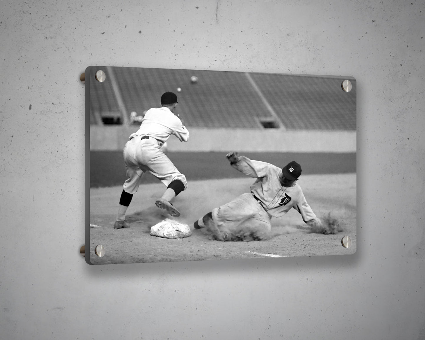 Ty Cobb Black & White Canvas Art
