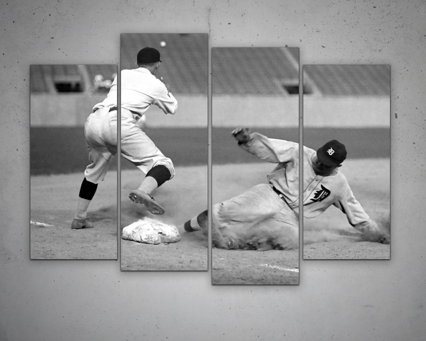 Ty Cobb Black & White Canvas Art