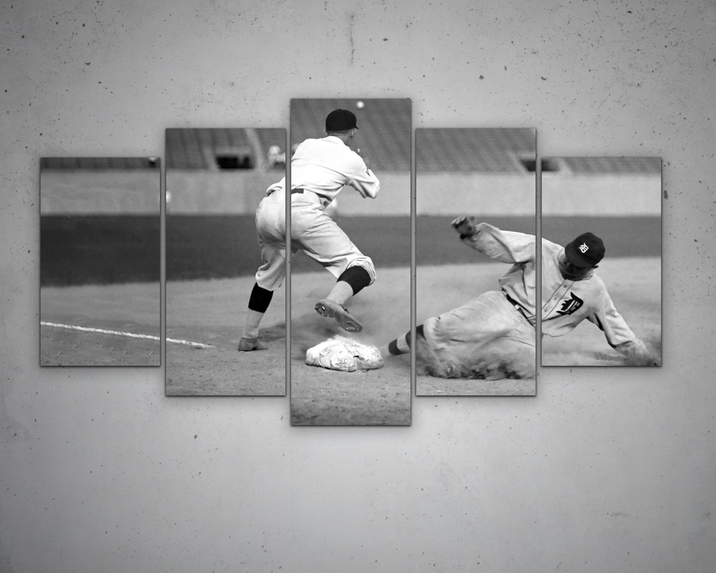 Ty Cobb Black & White Canvas Art