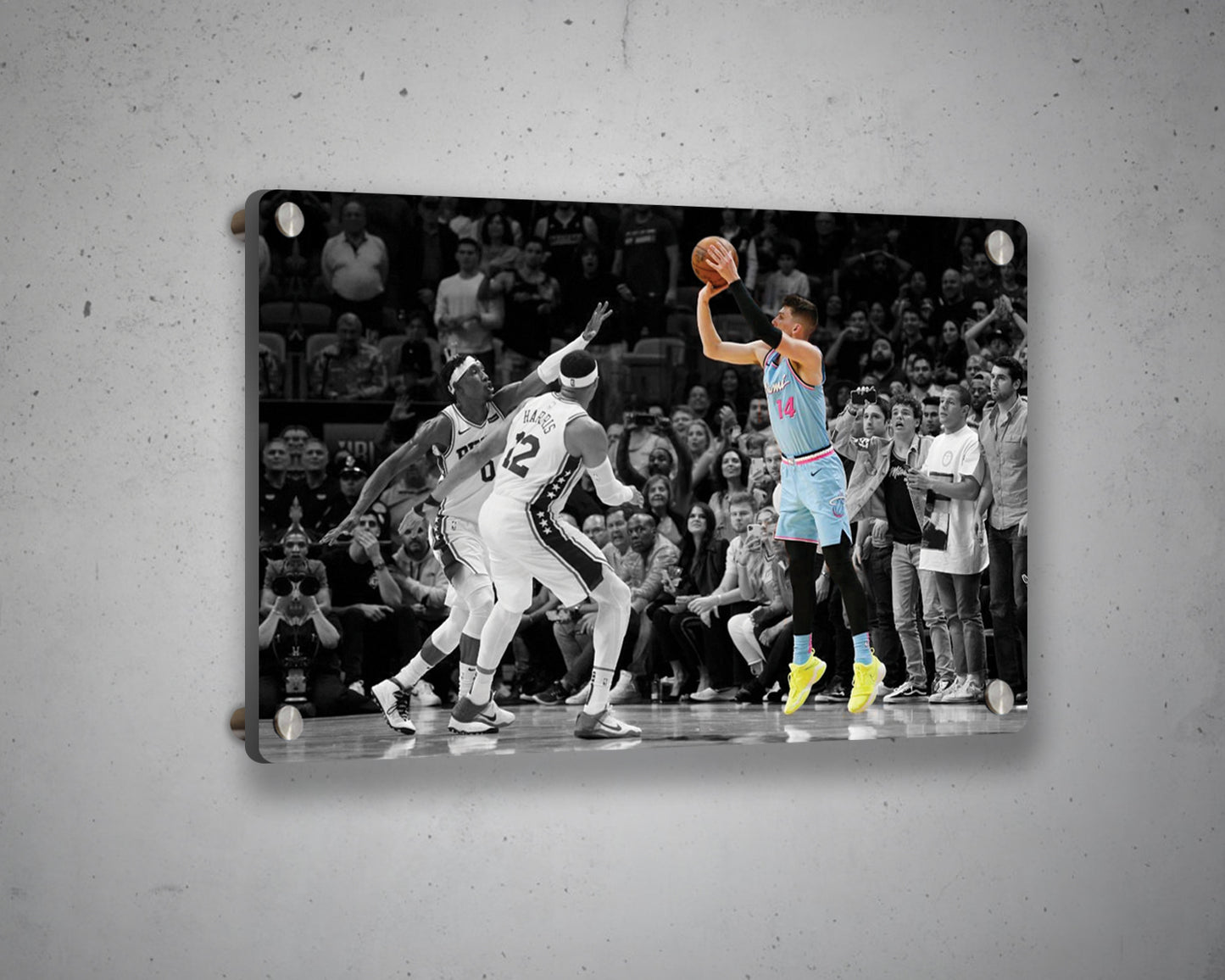 Tyler Herro Black & White Canvas Art