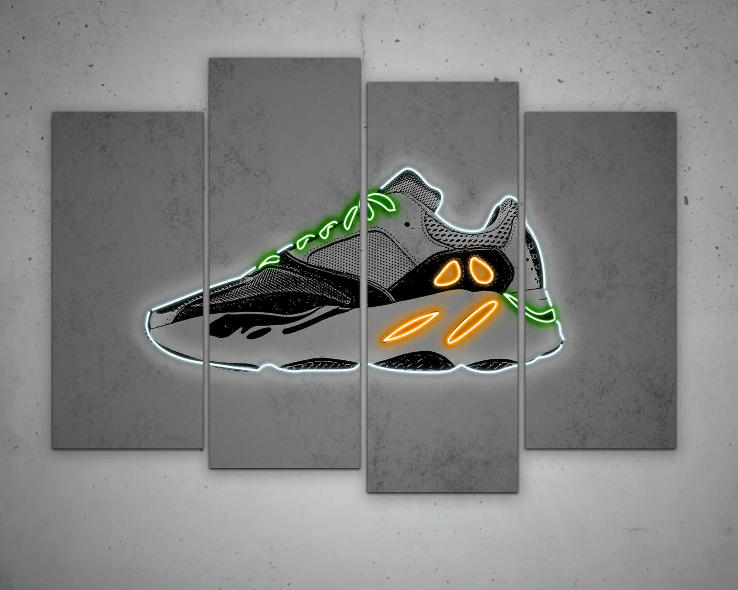 Yeezy Wave Runner Shoes Canvas Wall Art