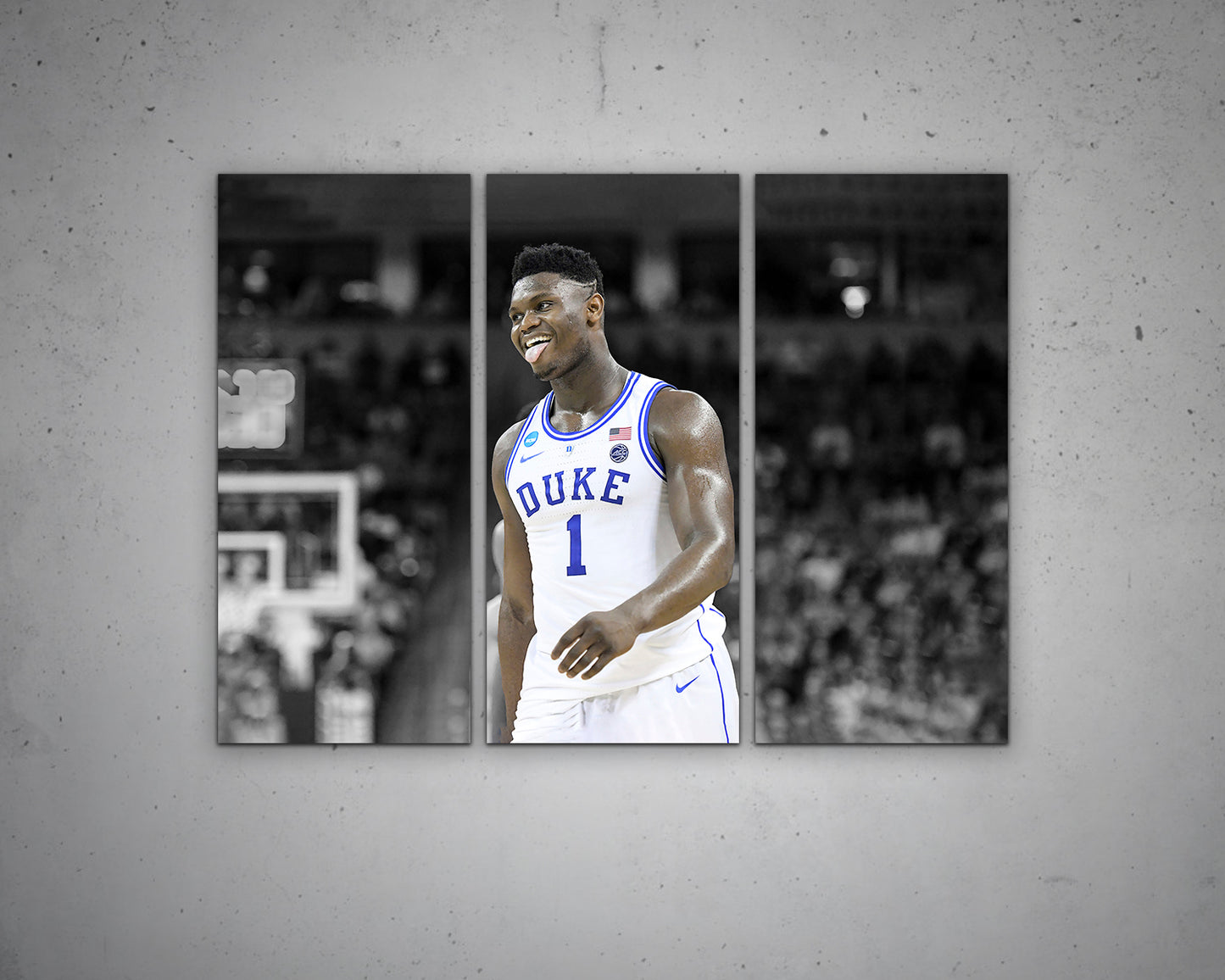 Zion Williamson Black & White Canvas Art