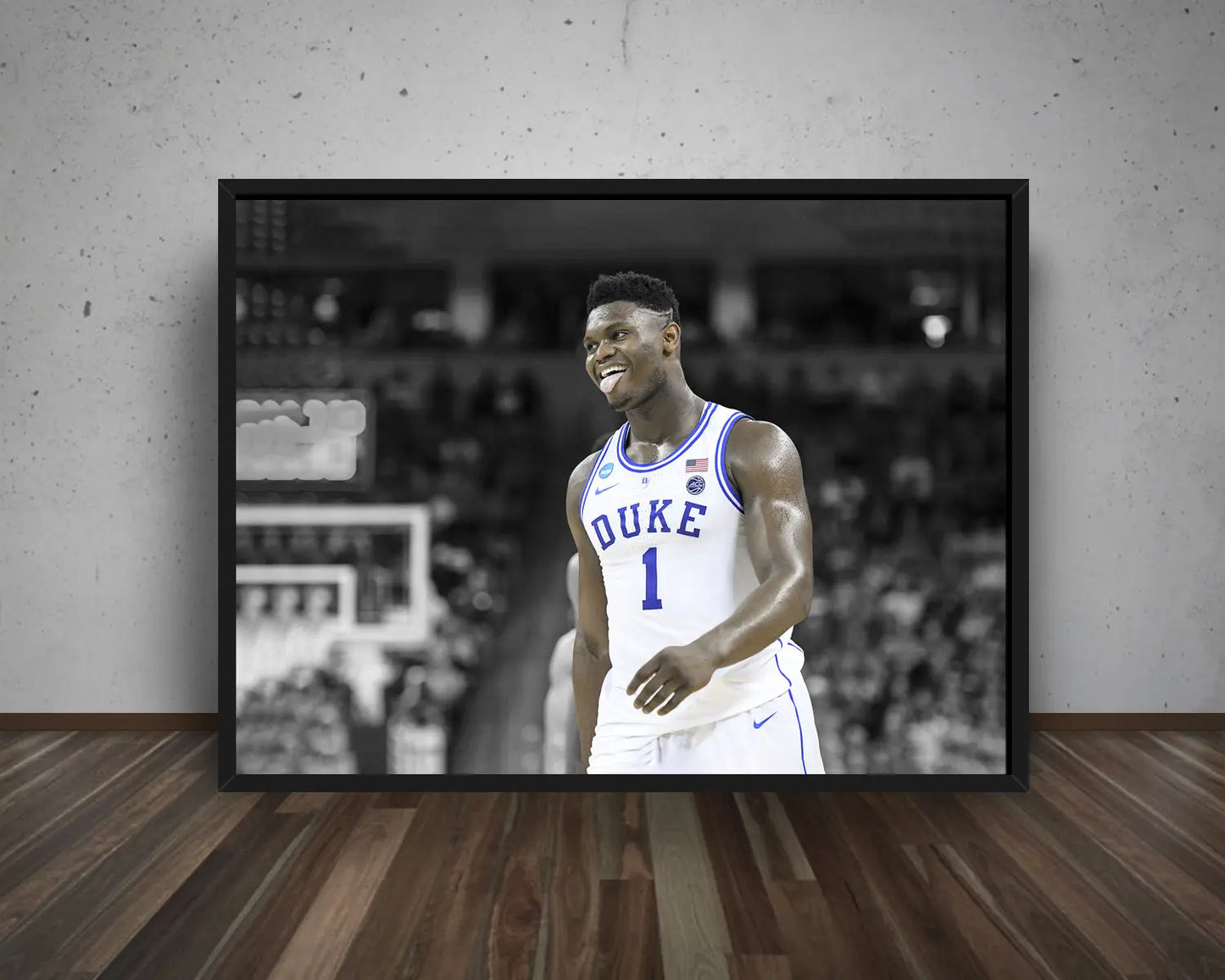 Zion Williamson Black & White Canvas Art