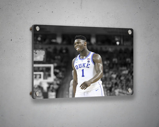 Zion Williamson Black & White Canvas Art