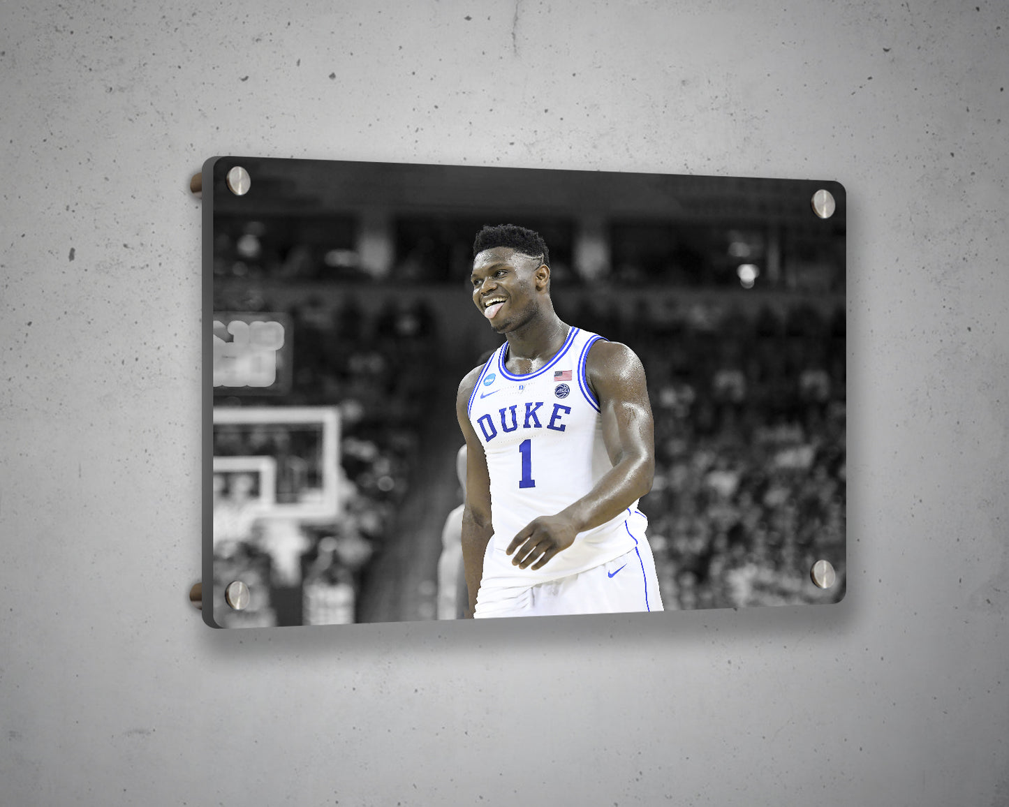 Zion Williamson Black & White Canvas Art