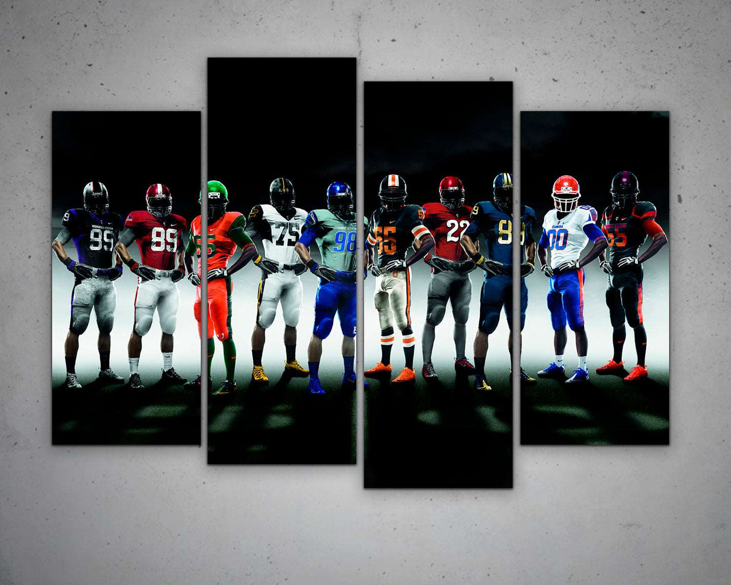 American Football Black & White Canvas Art