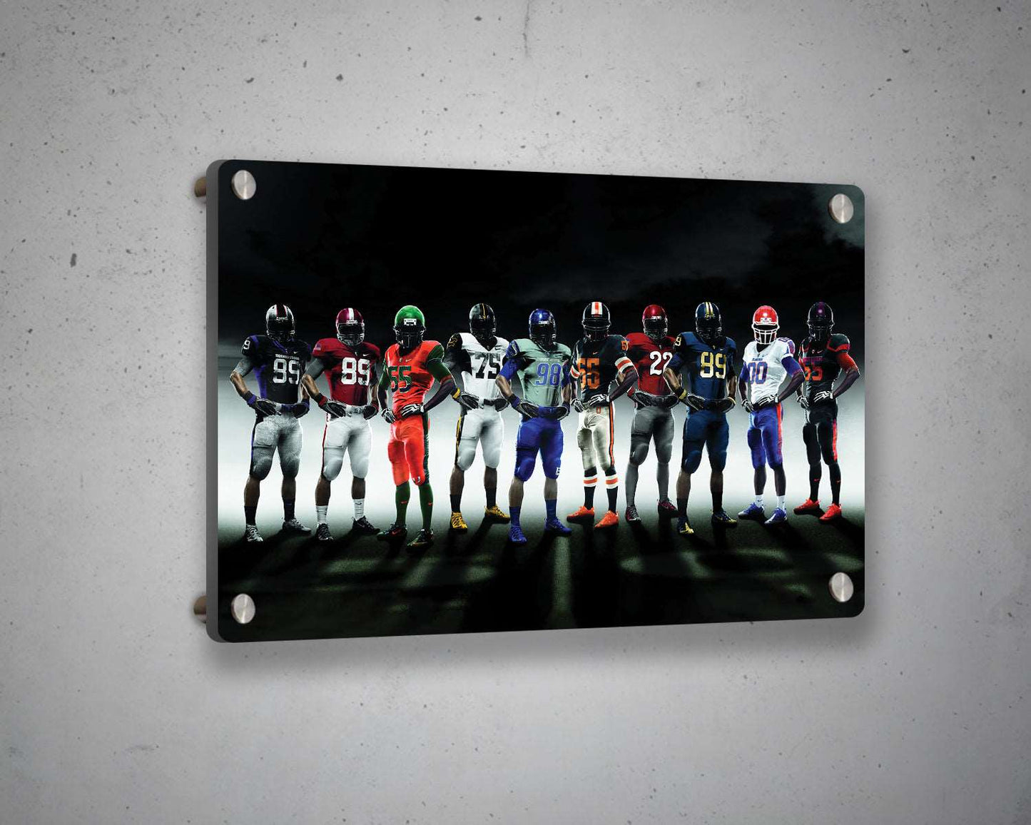 American Football Black & White Canvas Art