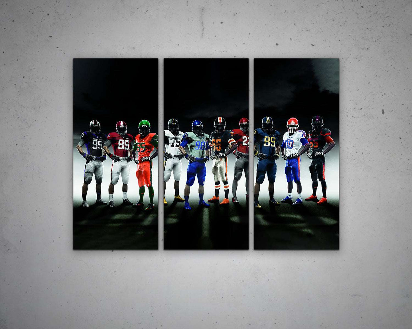 American Football Black & White Canvas Art