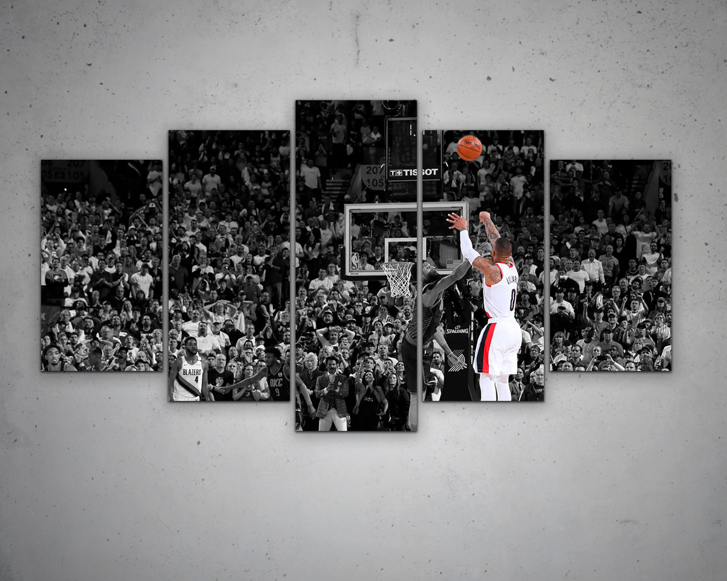 Damian Lillard Black & White Canvas Art