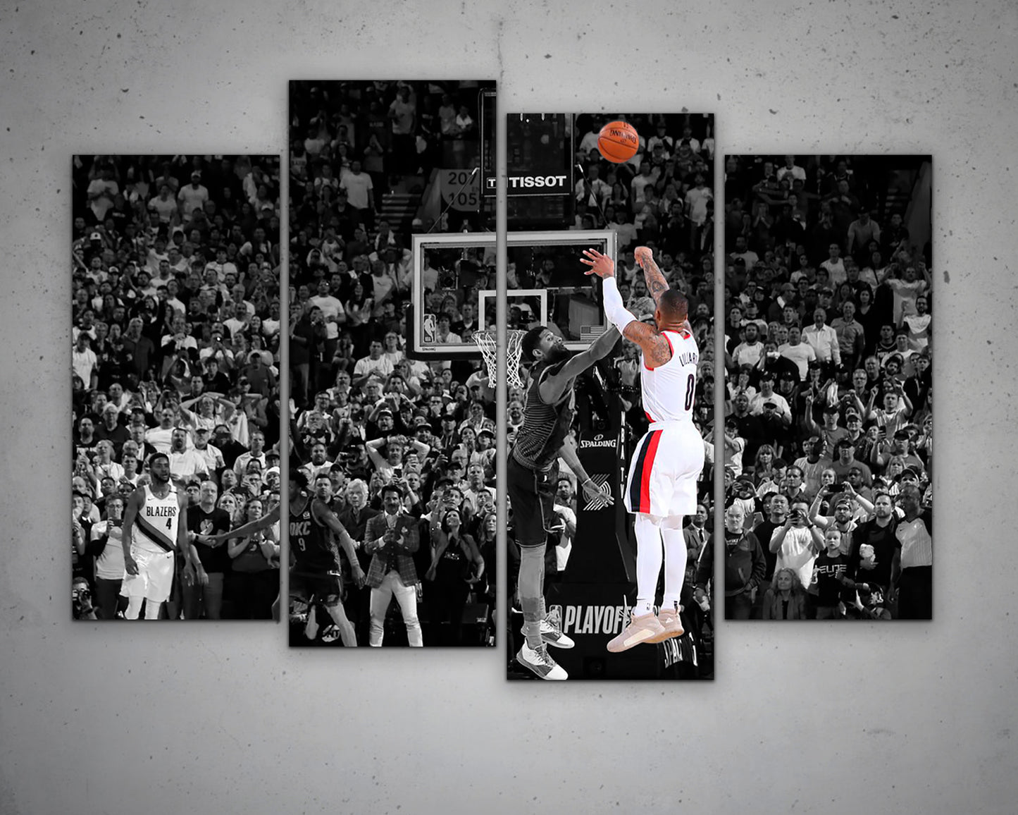 Damian Lillard Black & White Canvas Art
