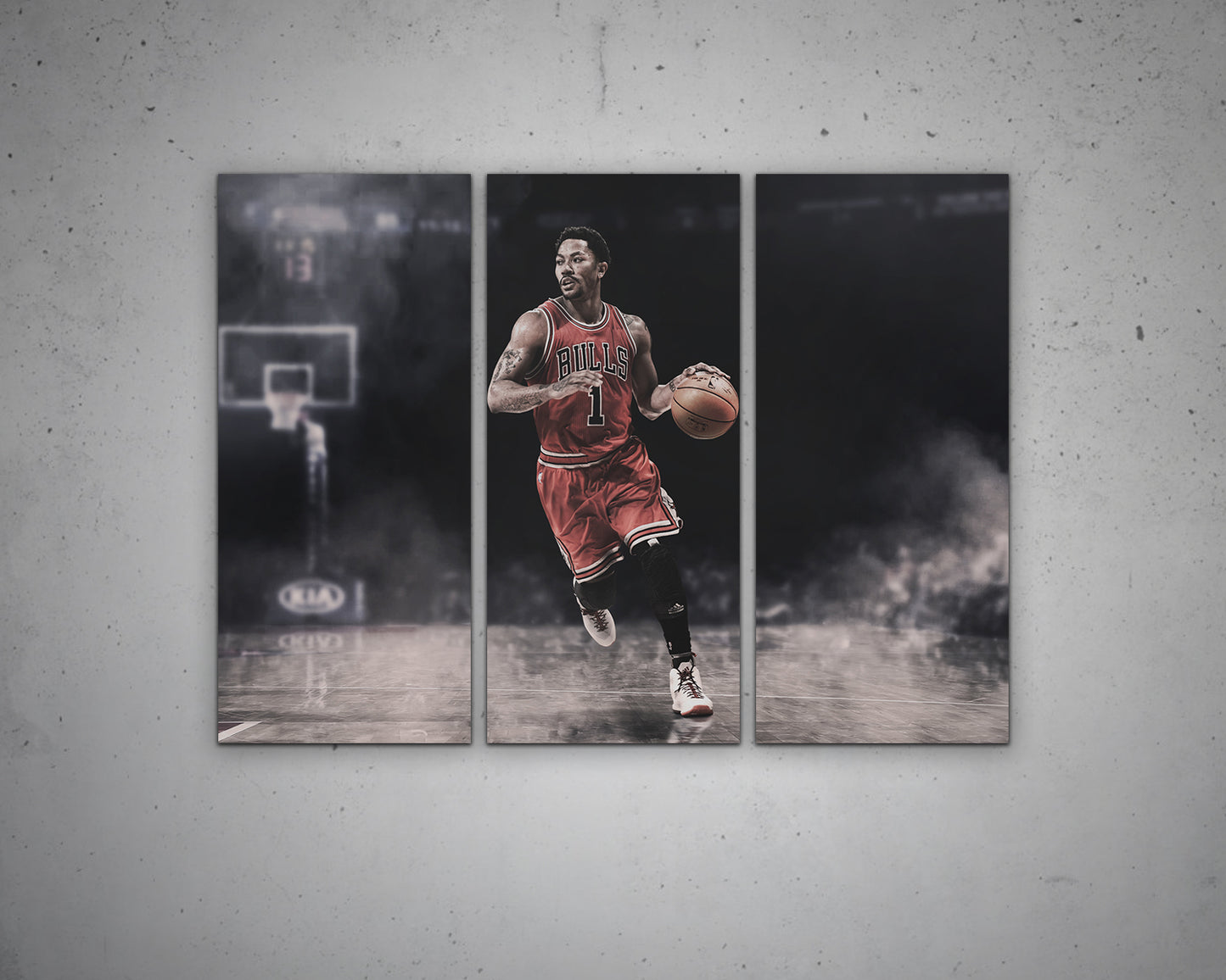 Derrick Rose Black & White Canvas Art