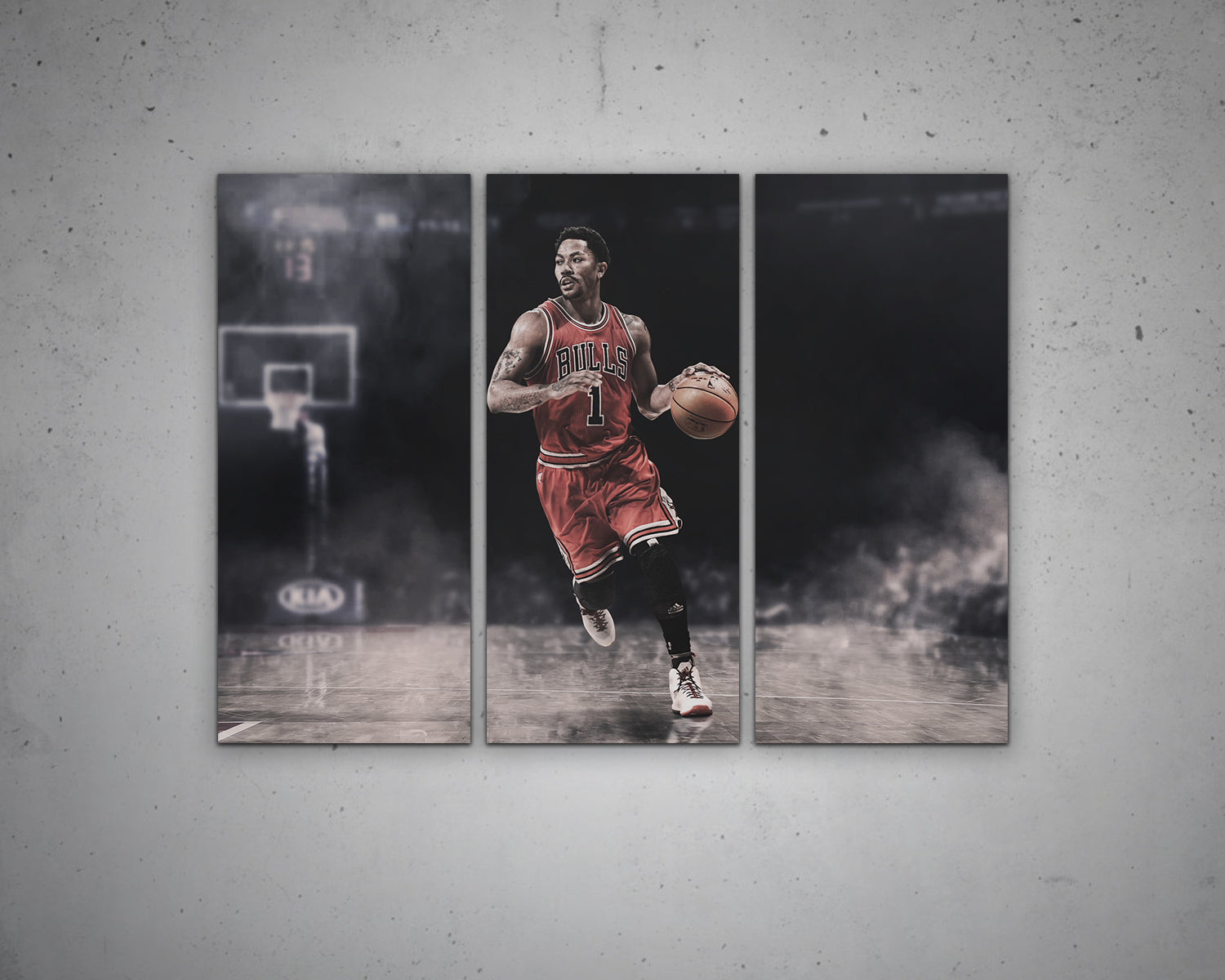 Derrick Rose Black & White Canvas Art