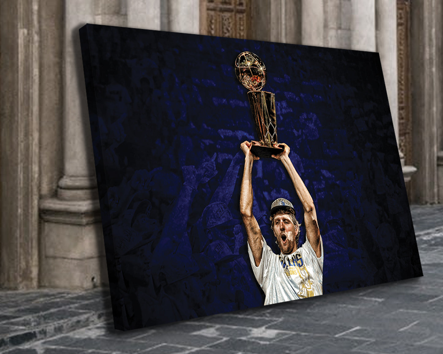 Dirk Nowitzki Black & White Canvas Art