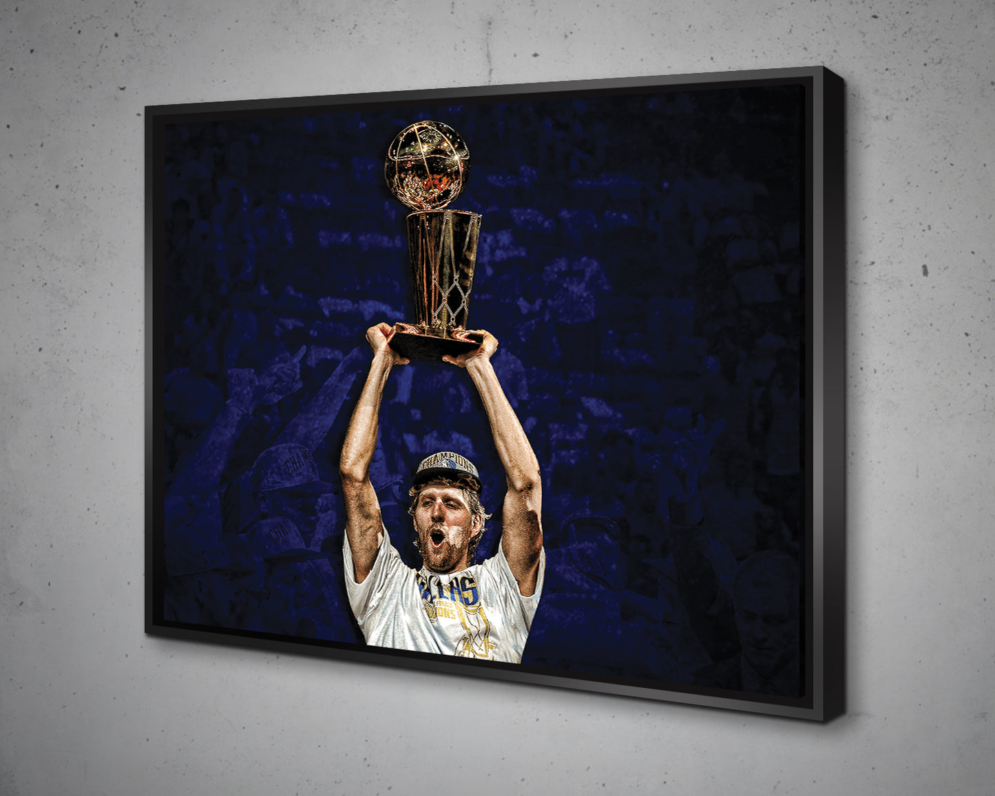 Dirk Nowitzki Black & White Canvas Art