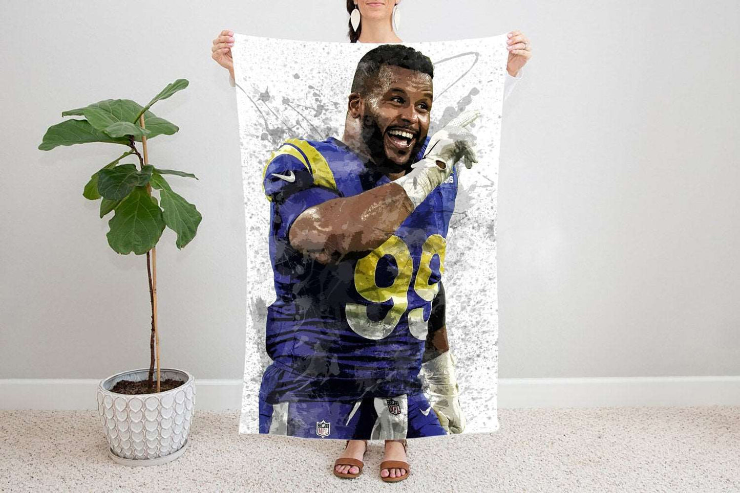 Aaron Donald Fleece Blanket