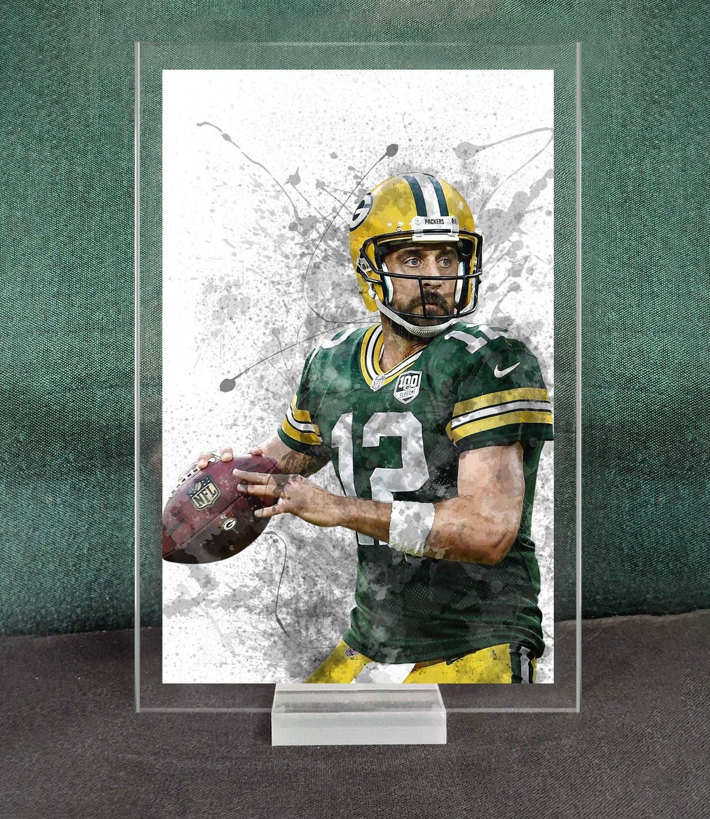 Aaron Rodgers Splash Effect Acrylic Table Top