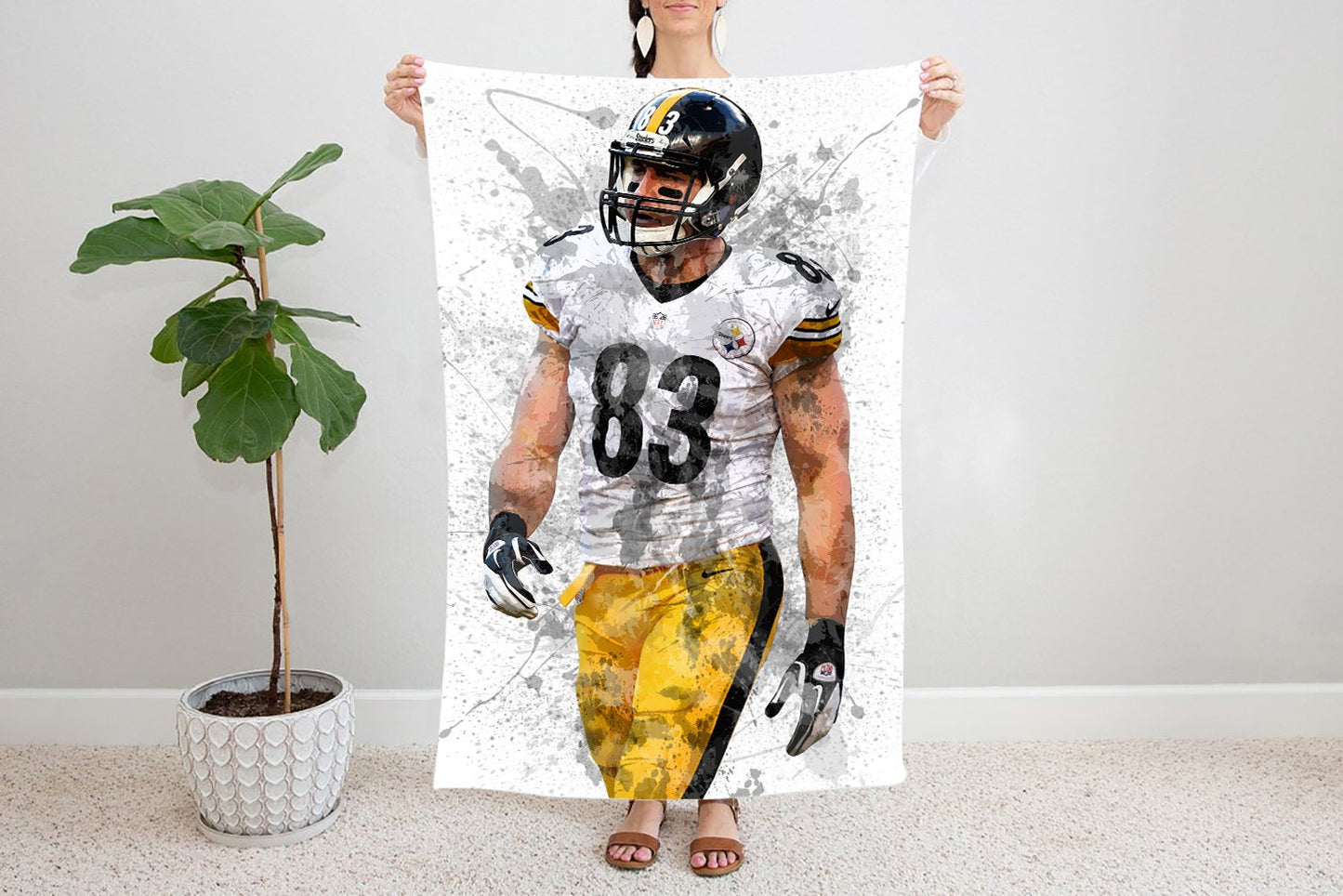 Heath Miller Splash Effect Fleece Blanket