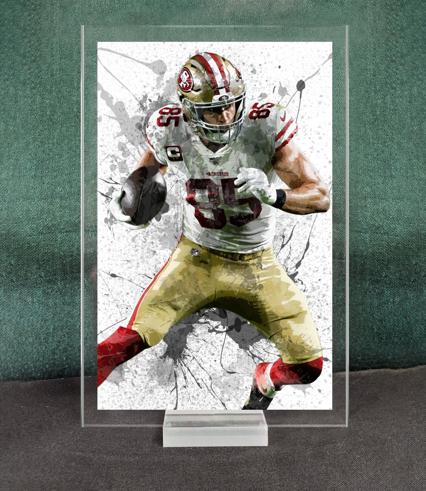 George Kittle Splash Effect Acrylic Table Top