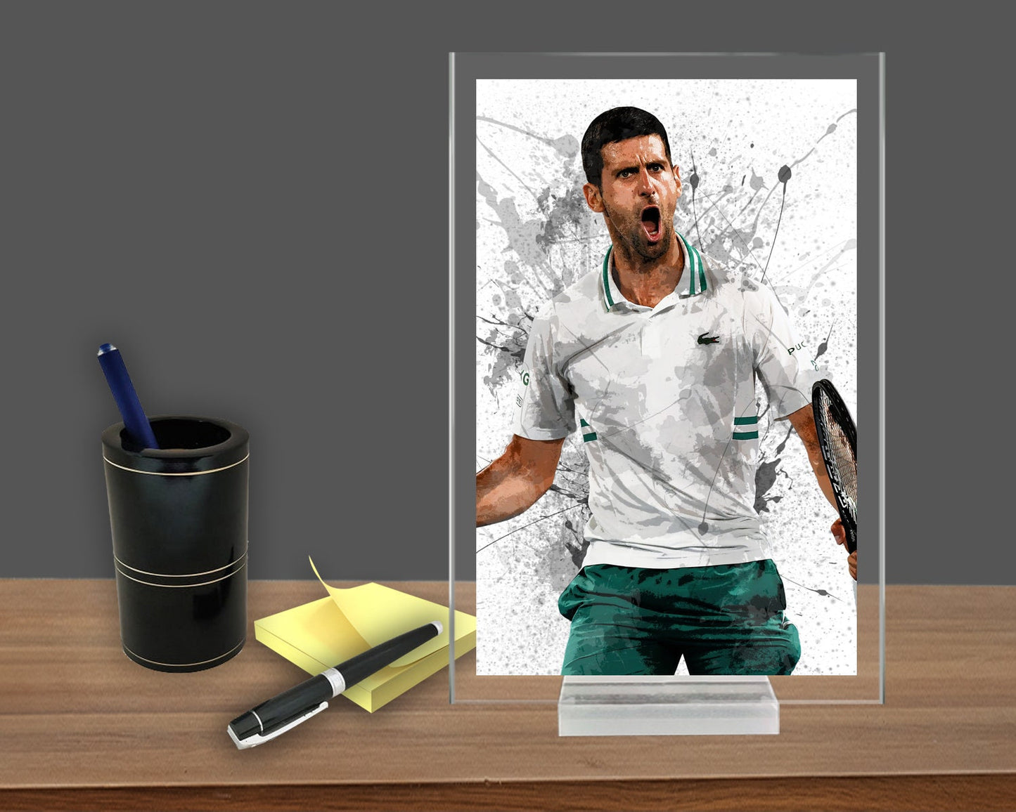 Novak Djokovic Splash Effect Acrylic Table Top