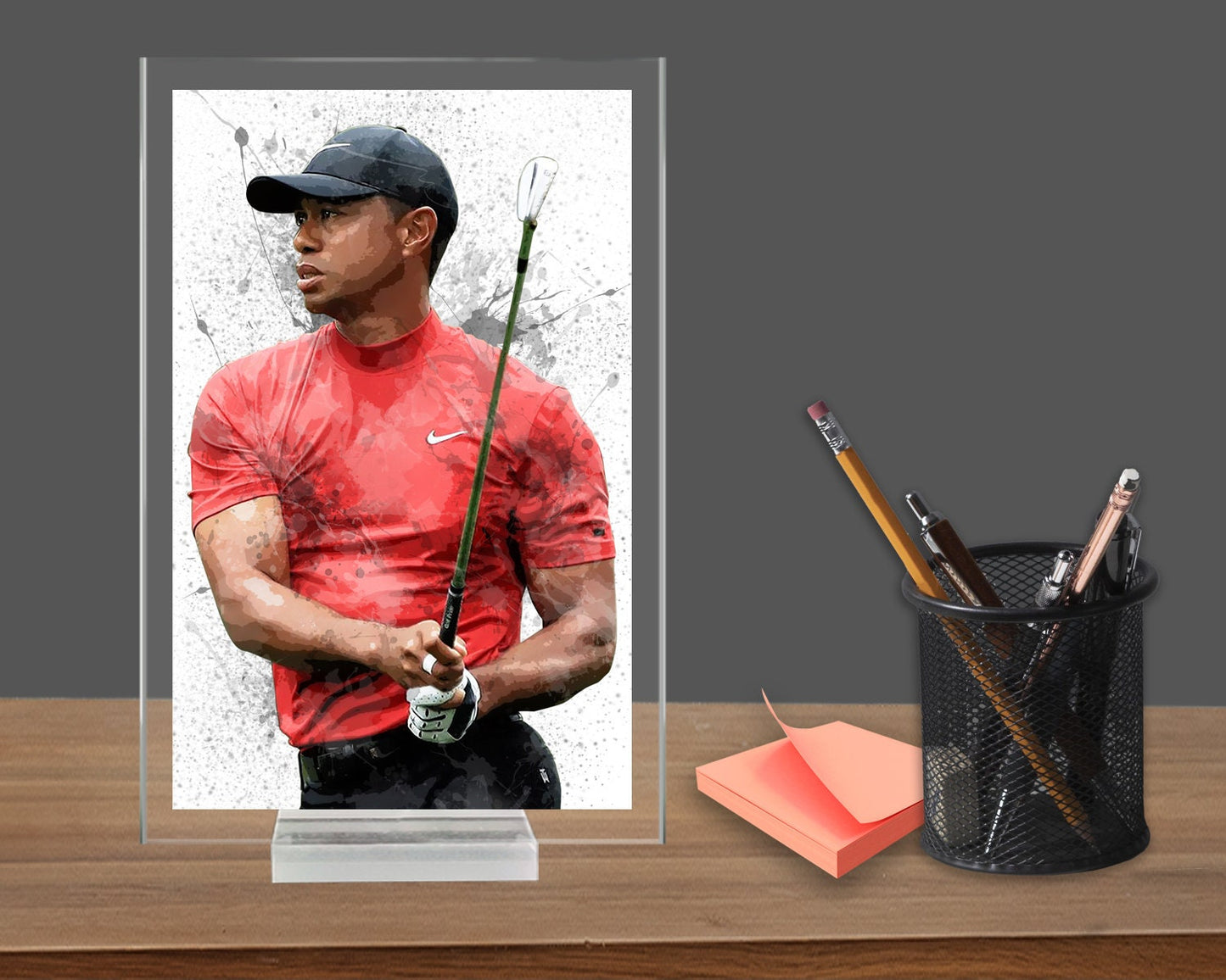 Tiger Woods Splash Effect Acrylic Table Top
