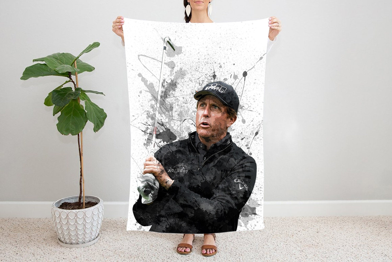 Phil Mickelson Splash Effect Fleece Blanket 